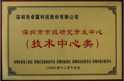 Won the Shenzhen Municipal Research and Development Center