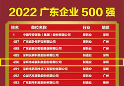 2022 Guangdong Top 500 Enterprises
